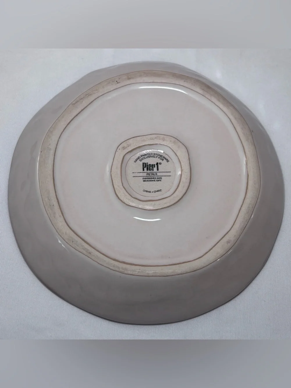 Vintage Pier 1 Petals Stoneware Salad Plate Hand Painted 8 Inches